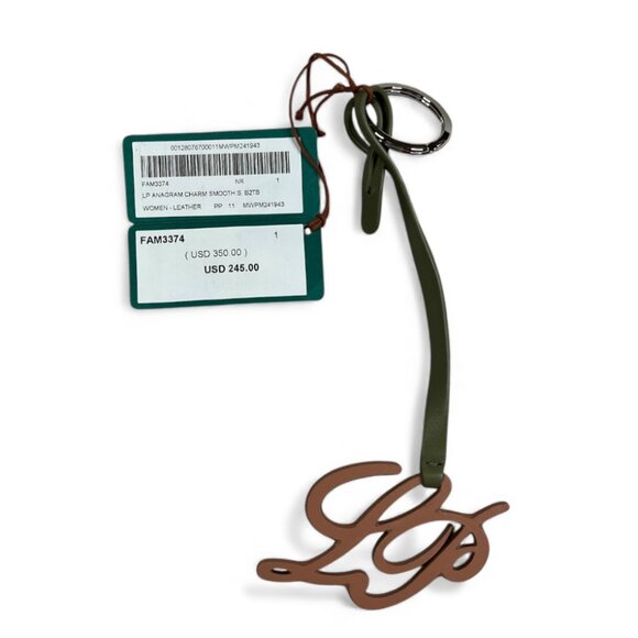 Loro Piana Logo Leather Keychain / Bag Charm – LP Script - Picture 2 of 2